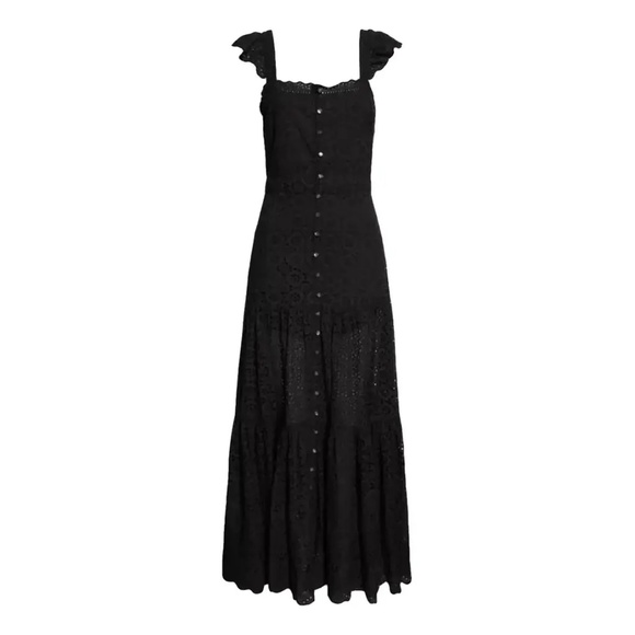 Veronica Beard Aislin Eyelet Tiered Maxi Dress - size 10 - Picture 6 of 8